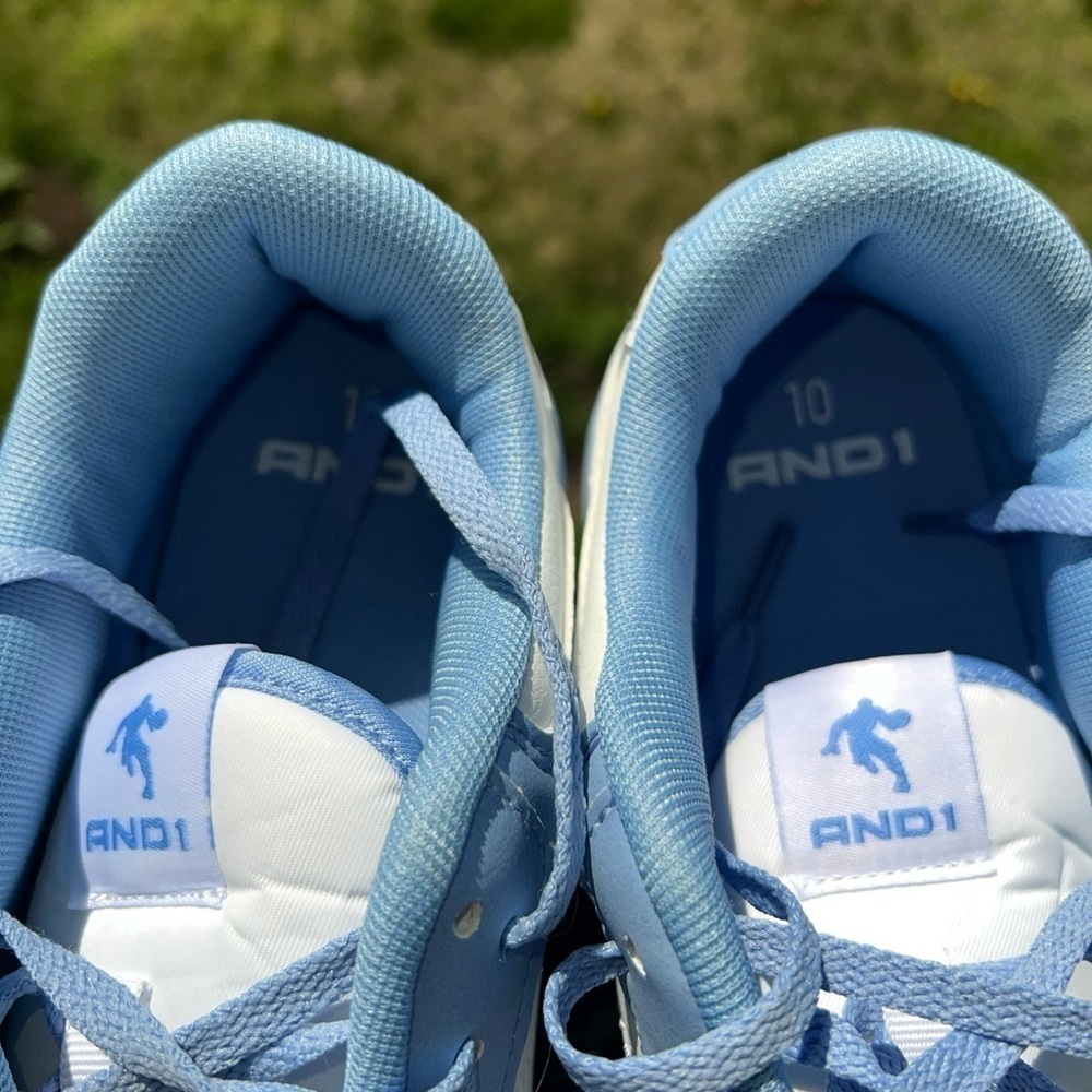 Women’s Blue and White AND1 Low Top Basketball Sneakers Size 10🔥🔥 - Picture 8 of 12
